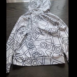 Adidas Boys Youth Hoodie White Size Small